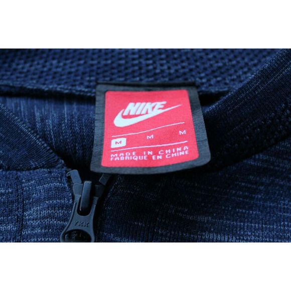 NEW Mens M NIKE Tech Knit Full Zip Activewear Jacket Long Sleeve 832178-473 Blue - Picture 2 of 7